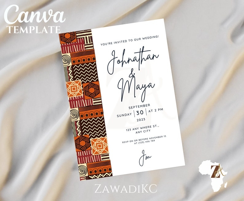 Wedding Invitation timeline Template Order Of Events Ghanaian 