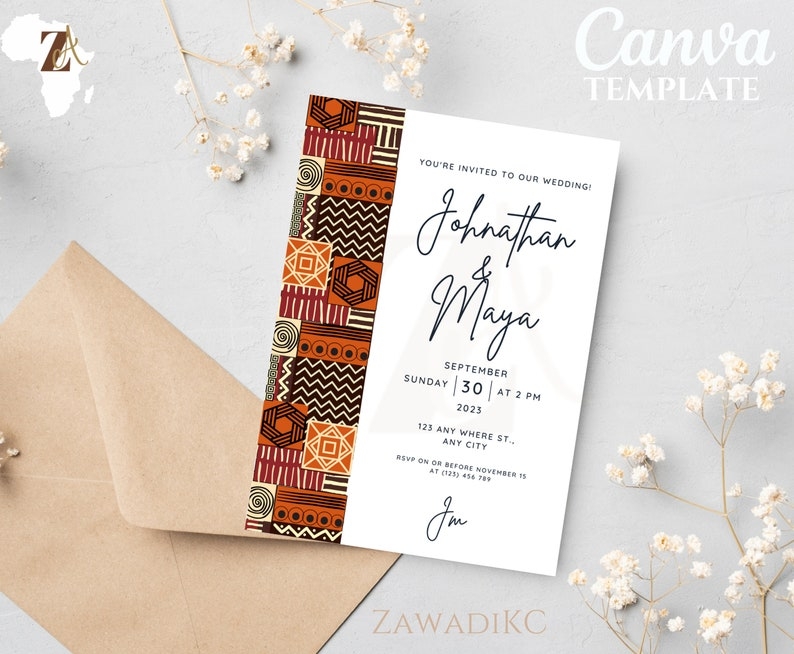 Wedding Invitation timeline Template Order Of Events Ghanaian 