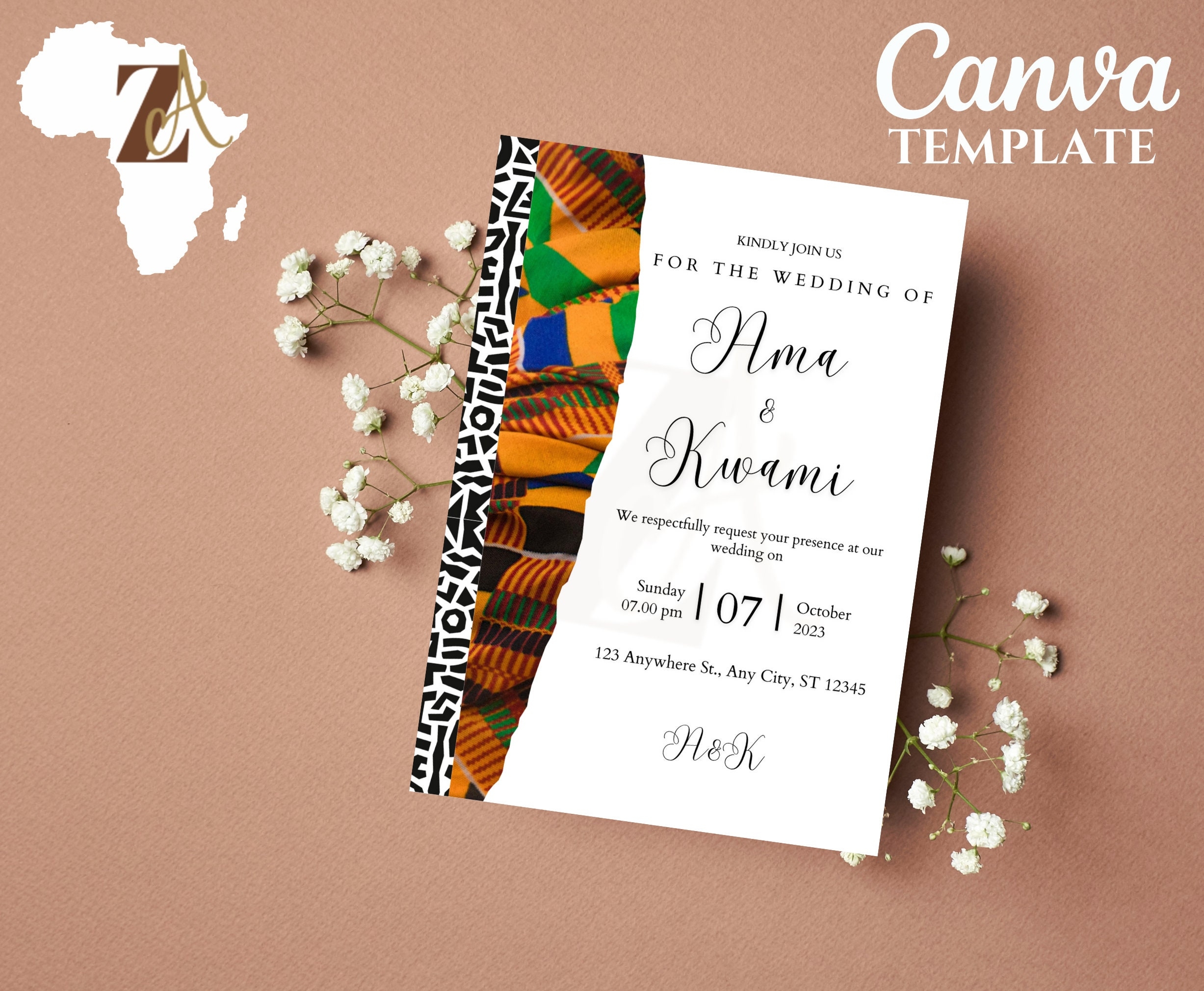 Wedding Invitation timeline Template Order Of Events Ghanaian 