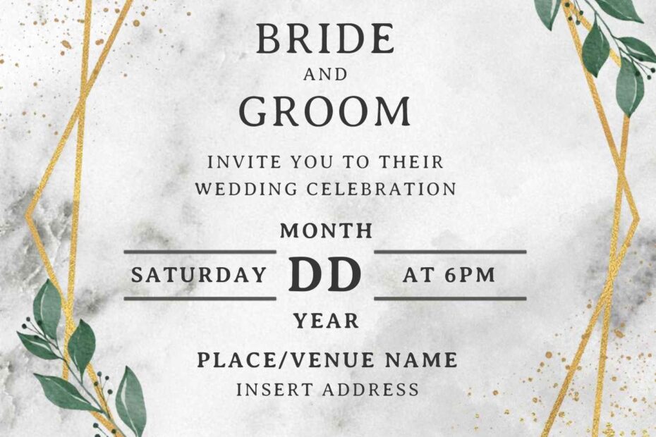 Wedding Invites Templates Free Printable