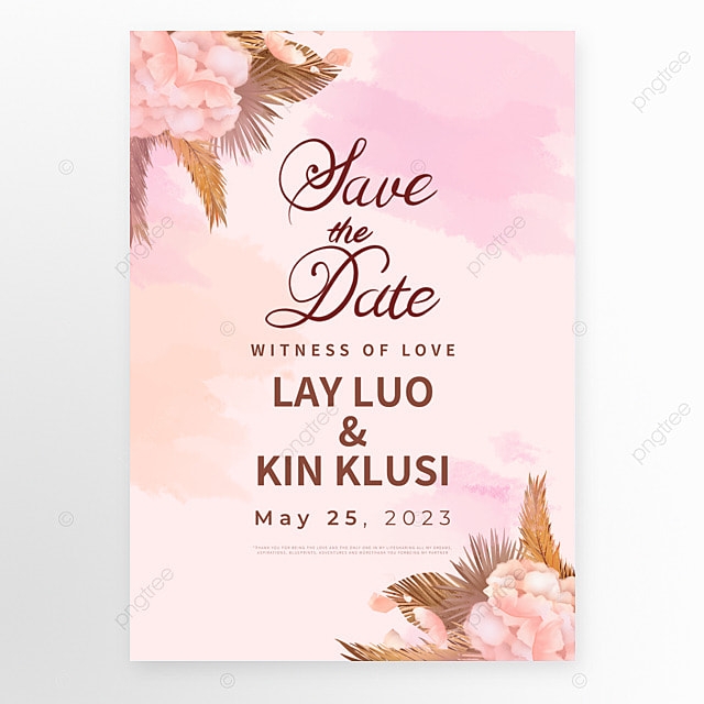 Wedding Pink Invitation Template Template Download On Pngtree