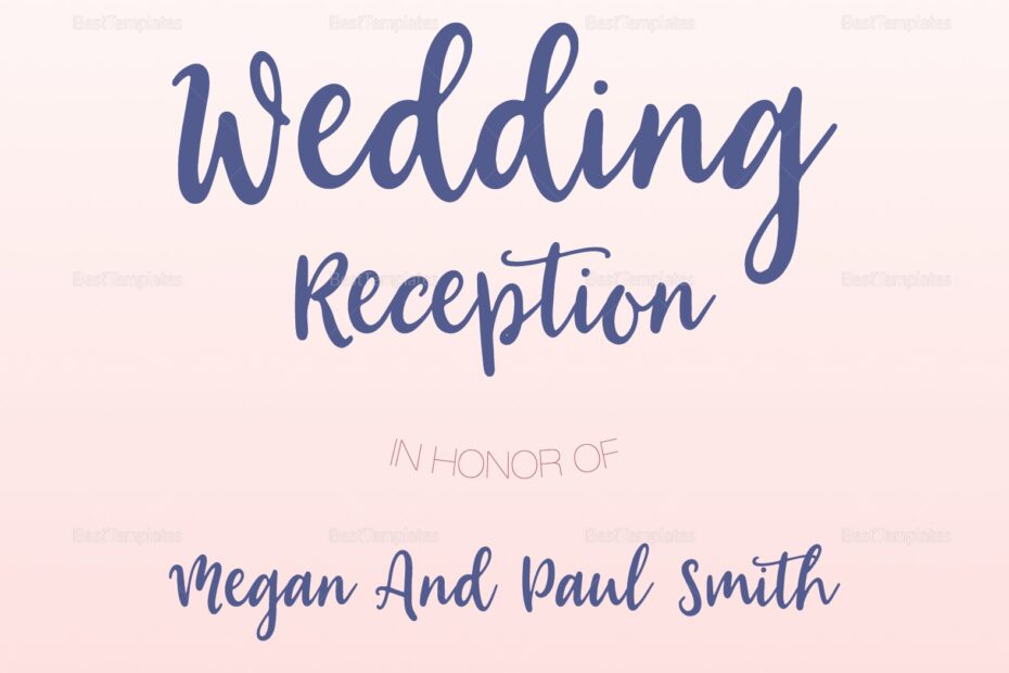 Wedding Reception Invitation Templates Word