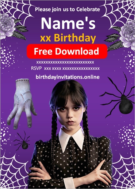 Wednesday Invitation Template