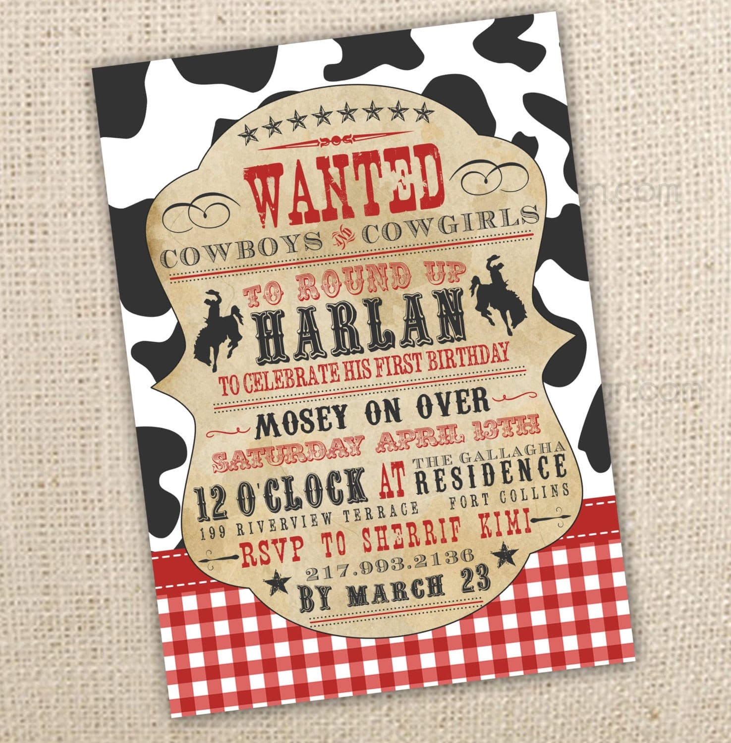 Western Invitation Free Template