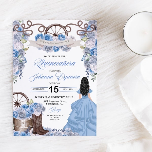 Western Quince Invitation Template Etsy