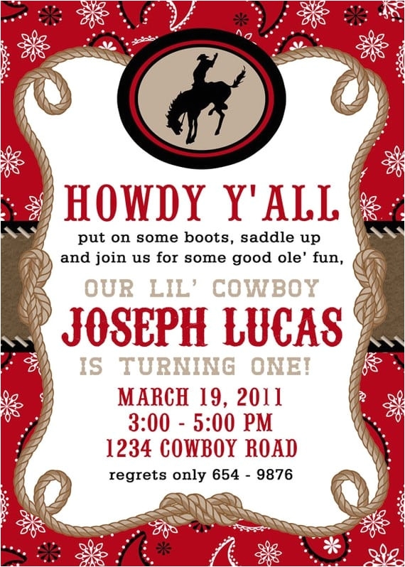 Western Theme Party Invitation Template Free Wmmfitness