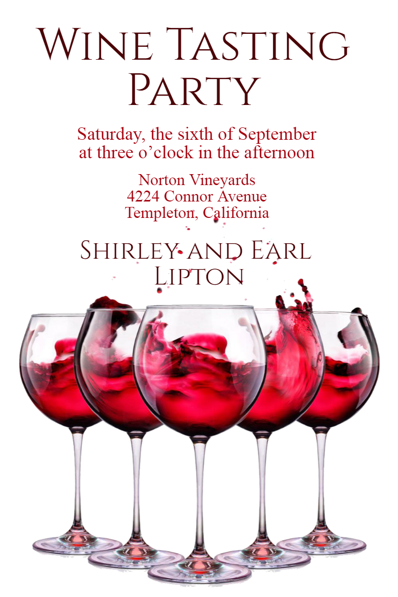 Wine Tasting Party invitation Design Template 112584