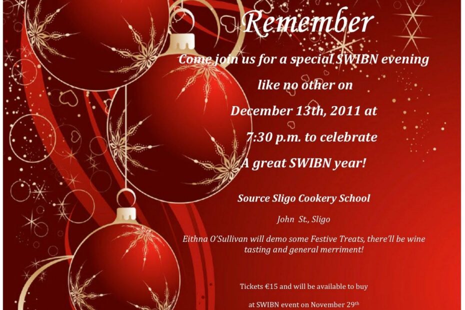 Word Christmas Party Invitation Template