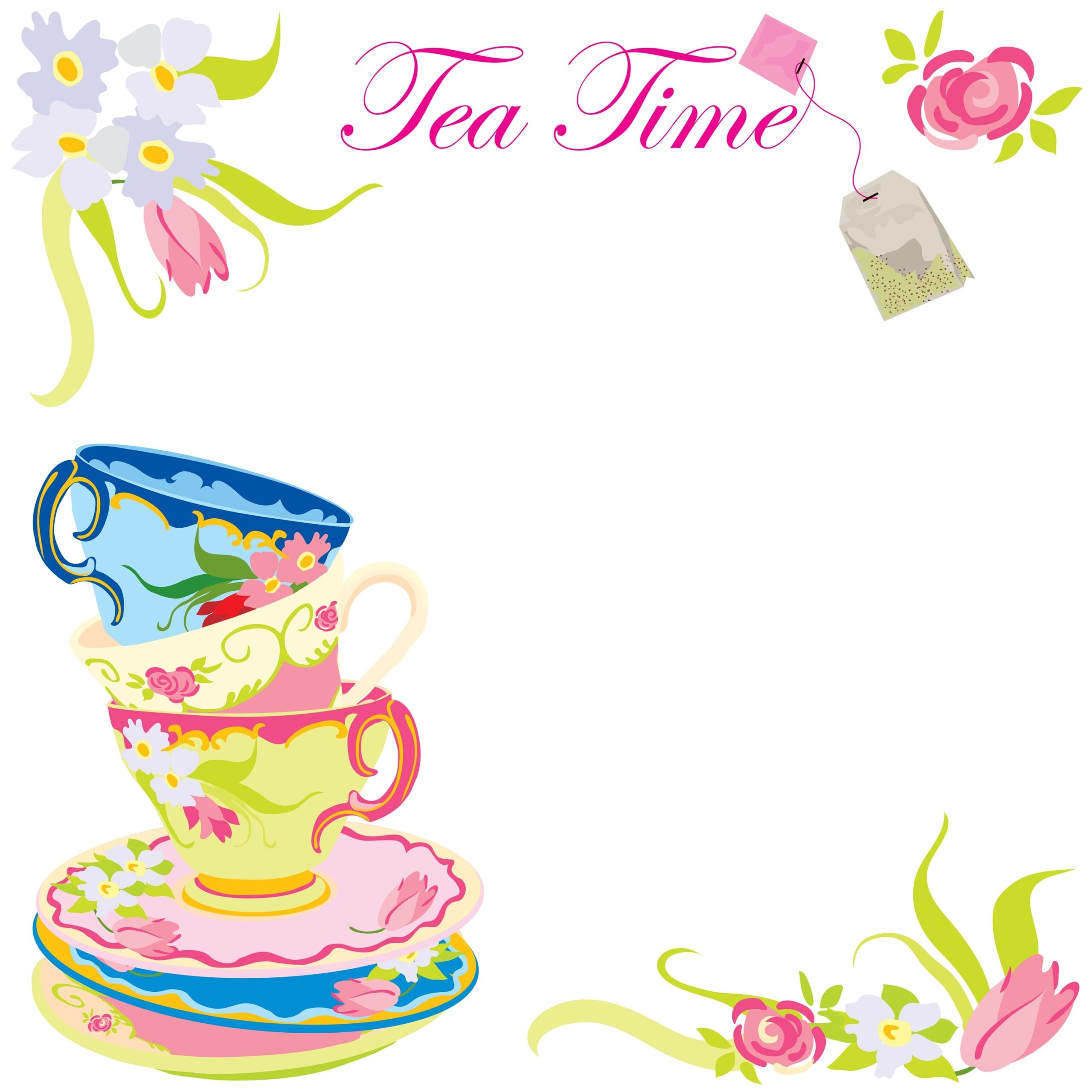 Word Tea Party Invitation Template