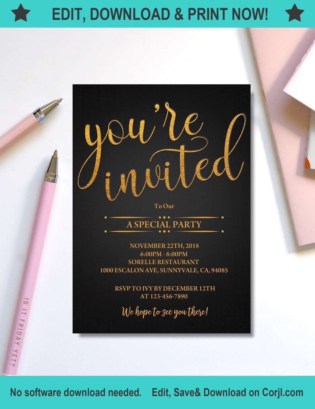 You 39 re Invited Template You 39 re Invited Digital Graduation Invitation 
