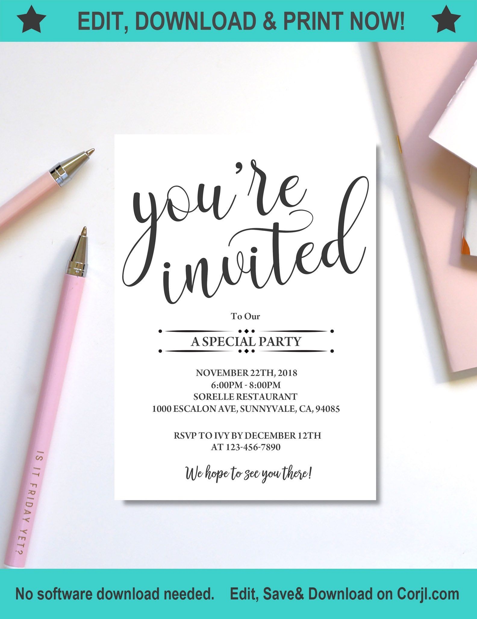 You Re Invited Template You Re Invited Template